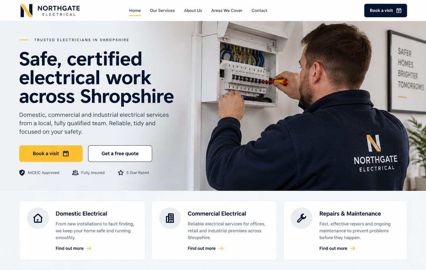 Northgate Electrical website demonstration